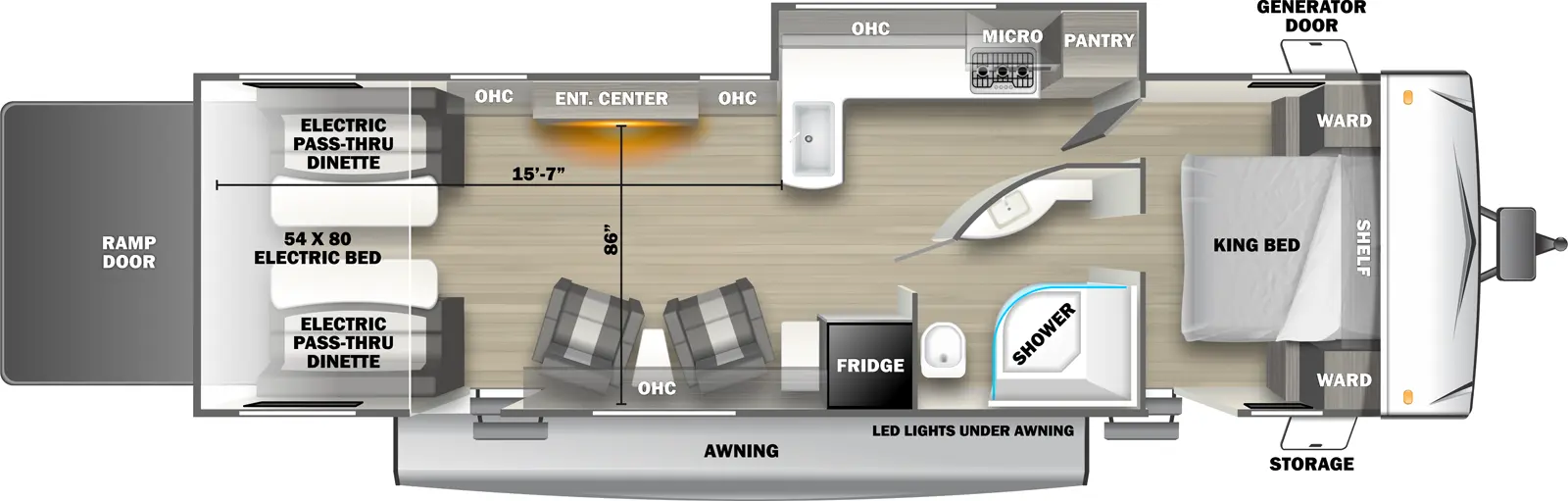 Shockwave 2900RLS Floorplan